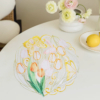 Kép 1/3 - Pillangó & tulipán mintás kerek húsvéti tányéralátét
