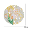 Kép 2/3 - Pillangó & tulipán mintás kerek húsvéti tányéralátét