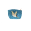 Kép 1/2 - Darumadár mintás hímzett mini neszeszer/pénztárca - Kék