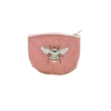 Kép 1/2 - Méhecske mintás hímzett mini neszeszer/pénztárca - Rózsaszín