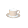 Kép 1/2 - Wood - Gyöngyházfényű tejeskávé színű csésze és csészealj