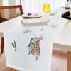 Kép 2/2 - Fagyöngy & toboz mintás karácsonyi asztali futó - 40X110 cm