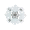 Kép 2/2 - Hópehely mintás karácsonyi kerek tányéralátét 