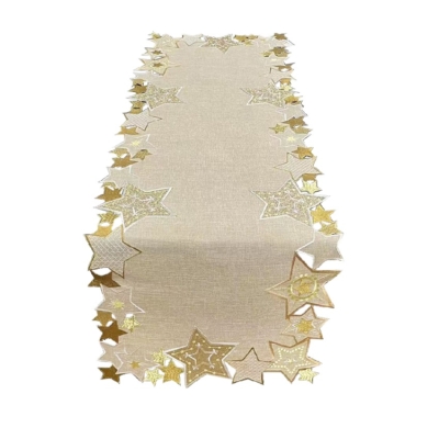 Csillag mintás karácsonyi asztali futó - 40x110 cm