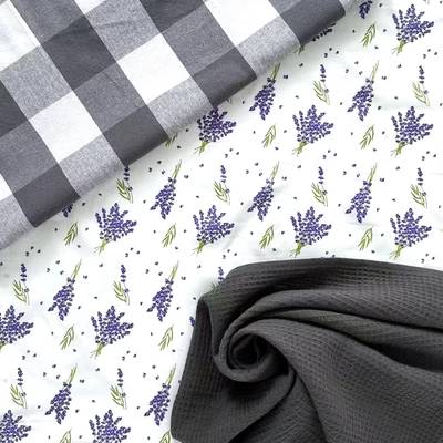 lavender patterned tea towel