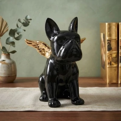Francia bulldog angyalszárnyakkal 