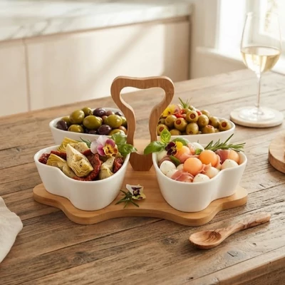 Snack szívecske kínáló tálkák