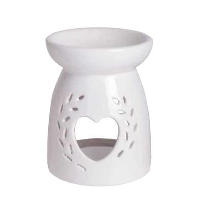 Szivecske mintás aromalámpa - fehér