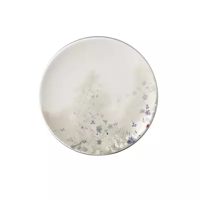 Rusztikus kék virágmintás nagy kerámia tányér