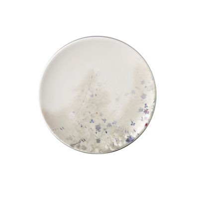Rusztikus kék virágmintás nagy kerámia tányér
