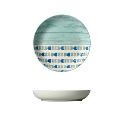 Modern díszítésű porcelán mélytányér