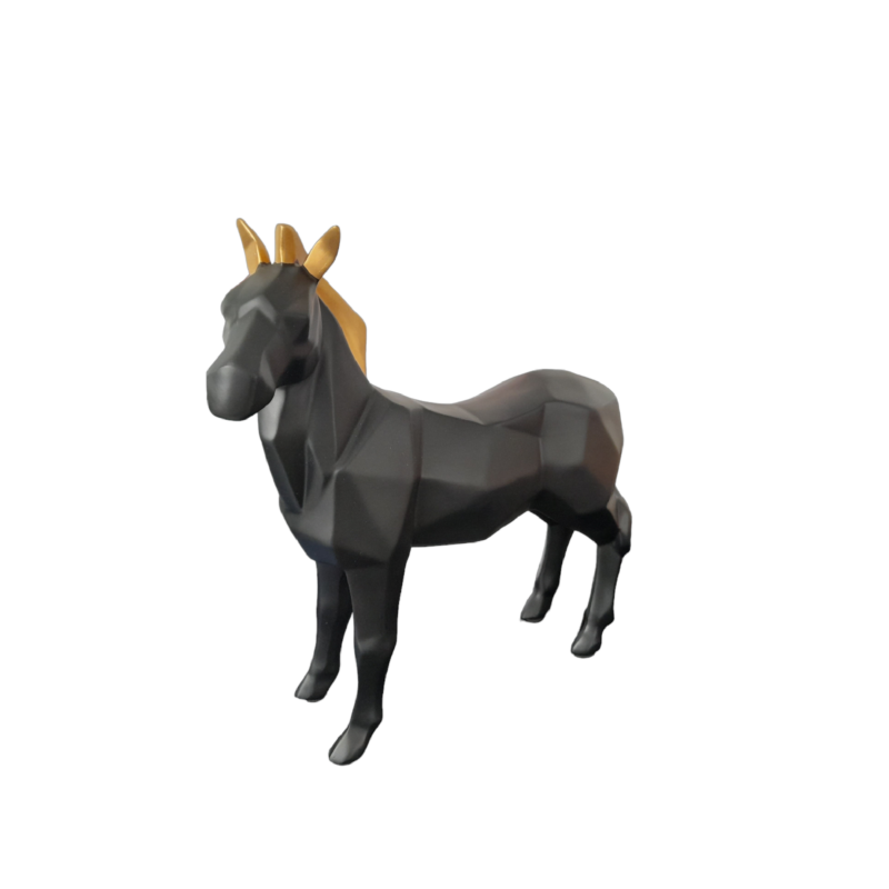 Fekete ló dekorációs kiegészítő