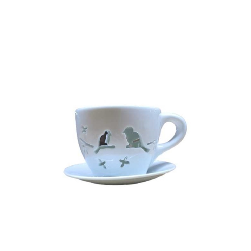 Csésze alakú, madár mintás aromalámpa