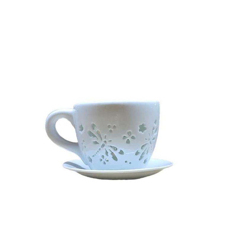 Csésze alakú, szitakötő mintás aromalámpa