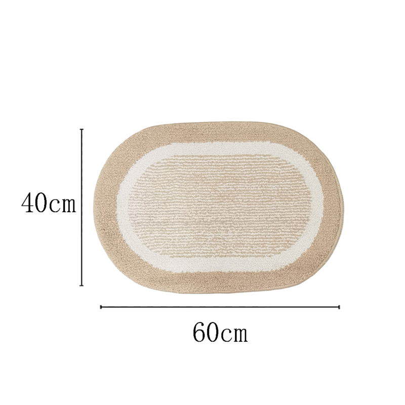 Puha szőnyeg/kádkilépő 40x60 cm - csíkos, ovális