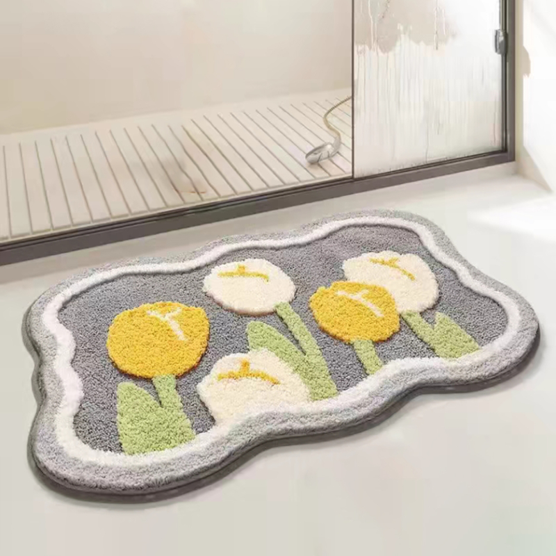 Puha szőnyeg/kádkilépő 40x60 cm - virágos