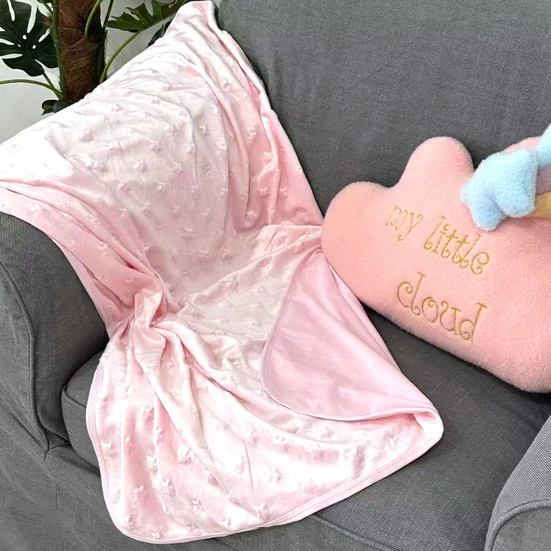 bársonyos pink baba takaró