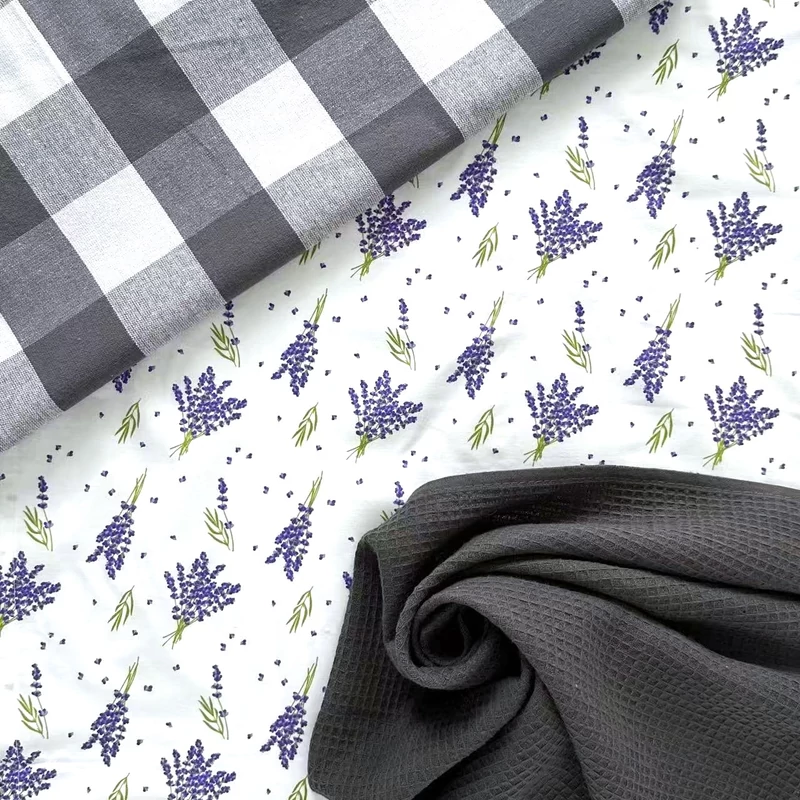 lavender patterned tea towel
