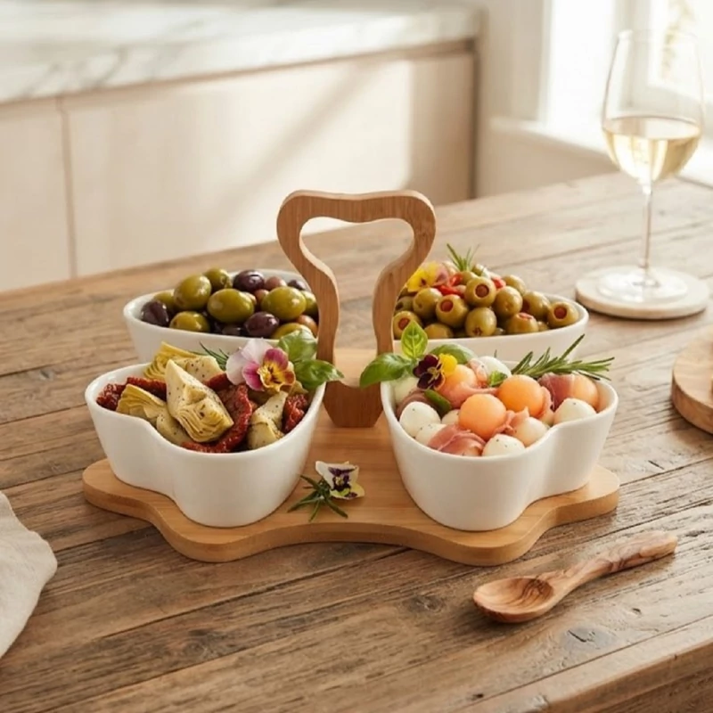 Snack szívecske kínáló tálkák