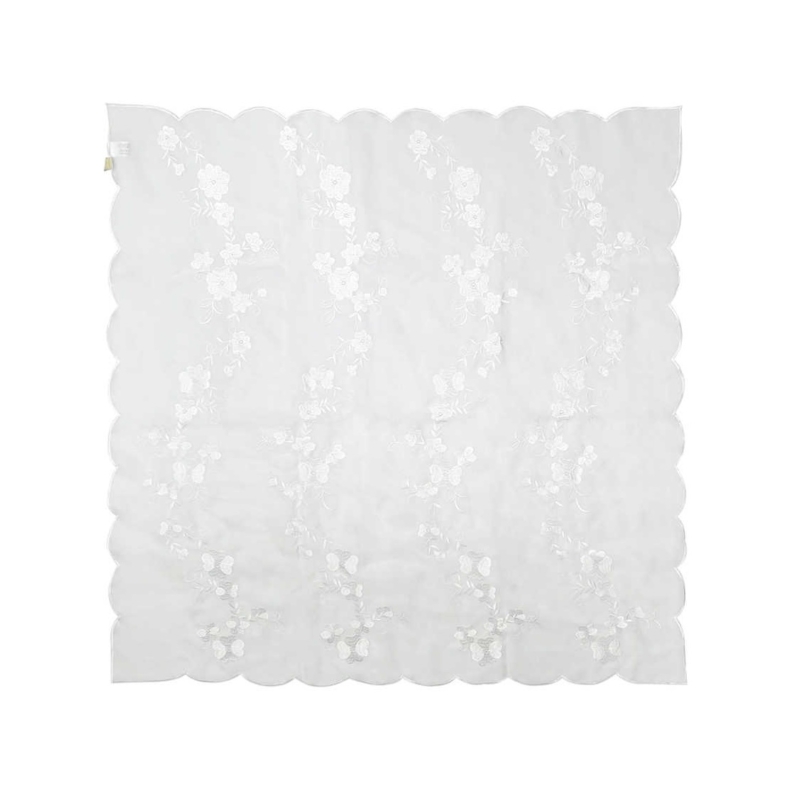 White flower asztalközép - 85x85 cm