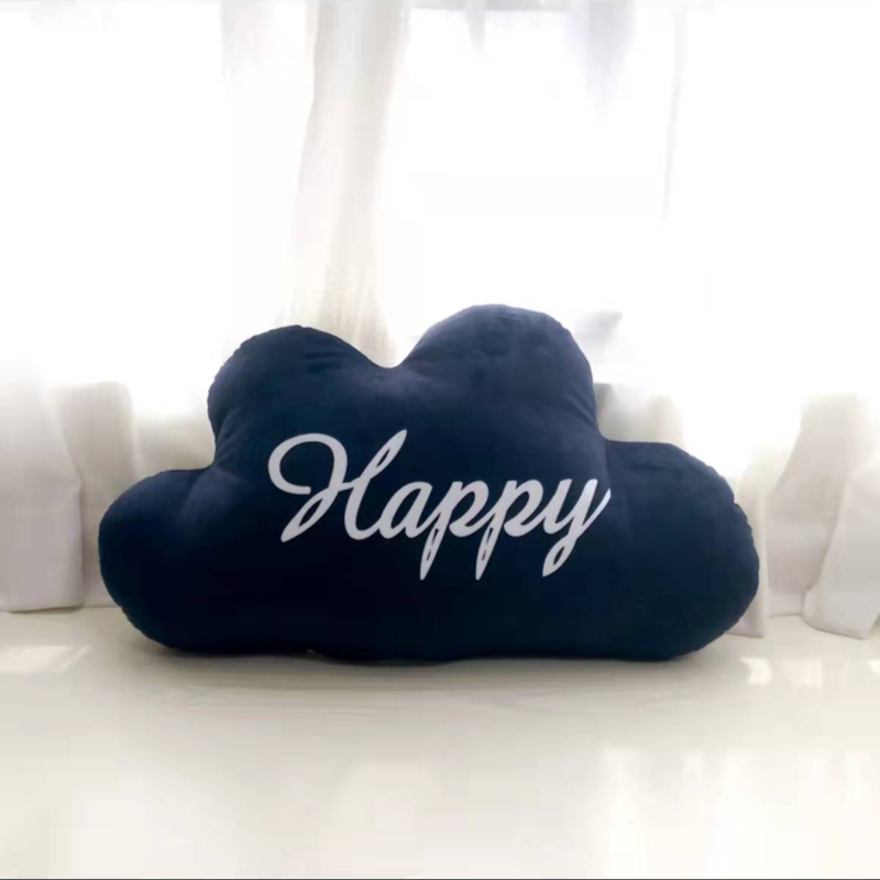 Happy feliratú Felhő alakú Párna