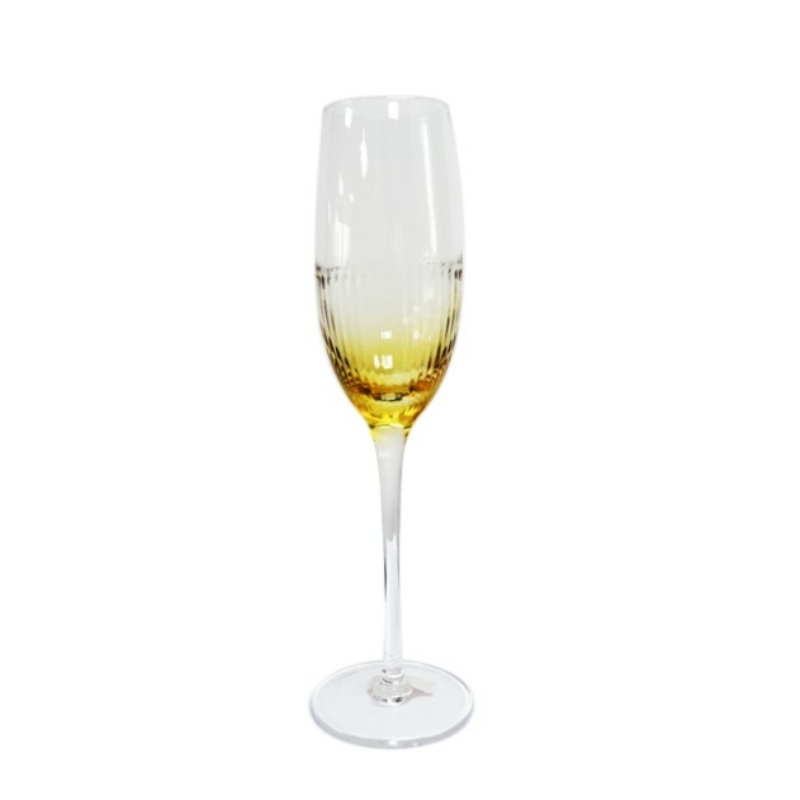 Amarillo - Átlátszó arany színű pezsgős pohár