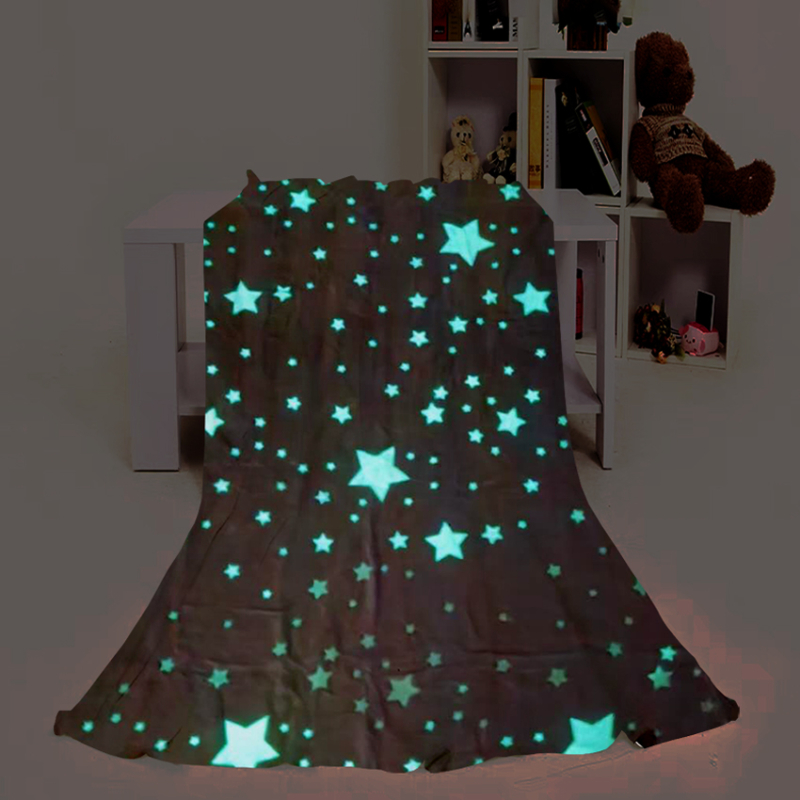 Fluoreszkáló Csillag Mintás Ágytakaró Pléd 230x200cm